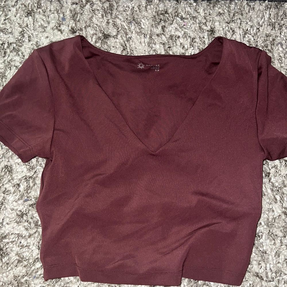 Aerie Maroon Top